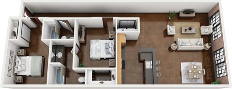 2 bedroom/ 2 bathroom
